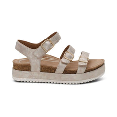 Aria Arch Support Platform Sandal - Champagne