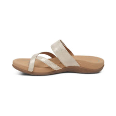 Izzy Adjustable Slide Sandal - Light Gold
