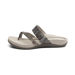 Izzy Adjustable Slide Sandal - Pewter Sparkle