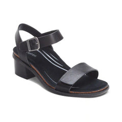 Mae Adjustable Quarter Strap Heel - Black