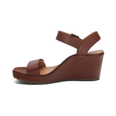 Andrea Quarter Strap Wedge - Walnut