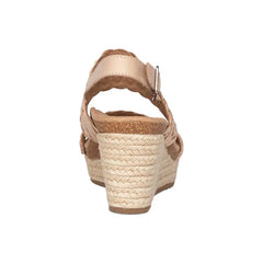 Summer Woven Quarter Strap Wedge - Bone