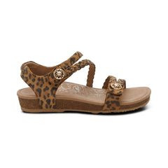 Jillian Braided Quarter Strap Sandal - Leopard