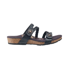 Janey Braided Slide - Black