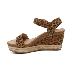 Sydney Quarter Strap Espadrille Wedge - Leopard