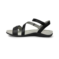 Gabby Adjustable Quarter Strap Sandal - Black