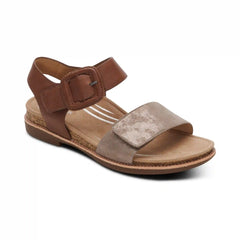 Claire Quarter Strap Sandal - Taupe Multi