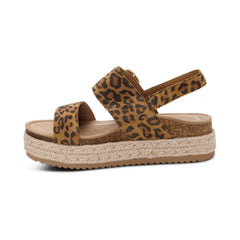 Vania Arch Support Platform Sandal - Leopard