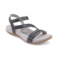 Gabby Adjustable Quarter Strap Sandal - Pewter
