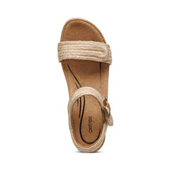 Sydney Quarter Strap Espadrille Wedge - Natural