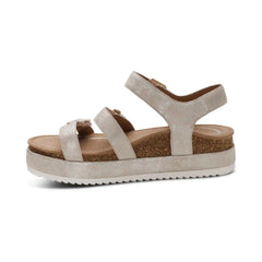Aria Arch Support Platform Sandal - Champagne