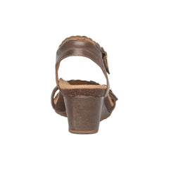 Grace Adjustable Woven Wedge - Taupe
