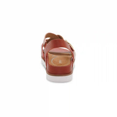 Carmen Cross Band Adjustable Sandal - Terracotta Multi