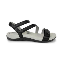 Gabby Adjustable Quarter Strap Sandal - Black