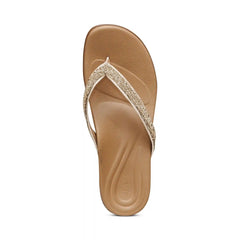 Eve Sparkly Thong Sandal - Gold