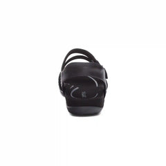 Jess Adjustable Quarter Strap Sandal - Black Sparkle
