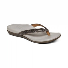 Eve Sparkly Thong Sandal - Pewter