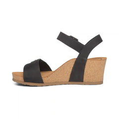 Lexa Quarter Strap Wedge - Black