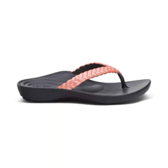 Vicki Braided Thong Sandal - Coral Gloss