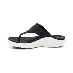 Donna Adjustable Thong Sandal - Black