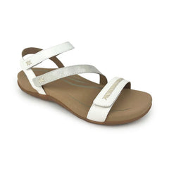 Gabby Adjustable Quarter Strap Sandal - White