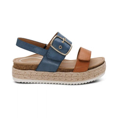Vania Arch Support Platform Sandal - Hazy Blue