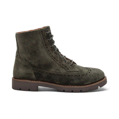Margot Lace-Up Boot - Dark Green