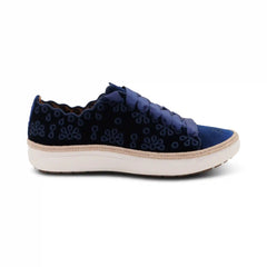 Charlotte Lace-Up Sneaker - Navy Velvet