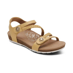 Jillian Braided Quarter Strap Sandal - Butter