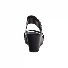Andrea Quarter Strap Wedge - Black