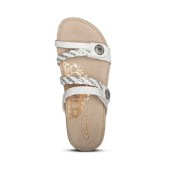 Janey Braided Slide - White
