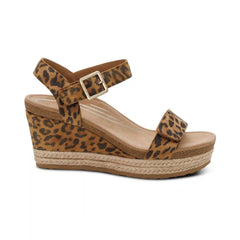Sydney Quarter Strap Espadrille Wedge - Leopard