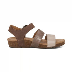 Lilly Adjustable Quarter Strap Sandal - Taupe