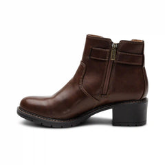 Layla Side Zip Boot - Dark Brown