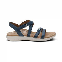Hadley Adjustable Quarter Strap Sandal - Hazy Blue