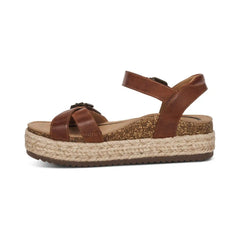 Paula Arch Support Platform Sandal - Walnut