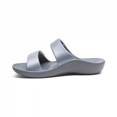 Kaia Two Band Slide - Pewter