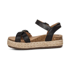 Paula Arch Support Platform Sandal - Black