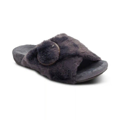 Macy Open-Toe Slipper - Charcoal