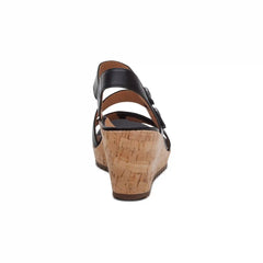 Madelyn Quarter Strap Wedge - Black