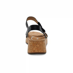 Flora Adjustable Quarter Strap Wedge - Black