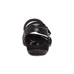 Jess Adjustable Quarter Strap Sandal - Black