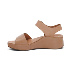 Ariel Adjustable Quarter Strap Wedge - Sand