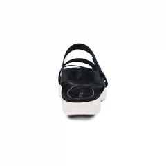Savannah Adjustable Quarter Strap Sandal - Black
