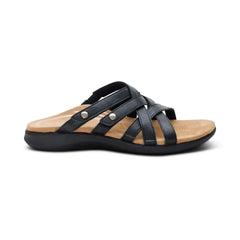 Kasey Adjustable Slide Sandal - Black