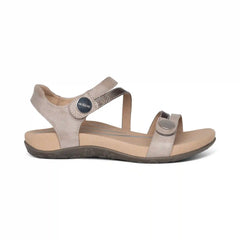 Jess Adjustable Quarter Strap Sandal - Smoke