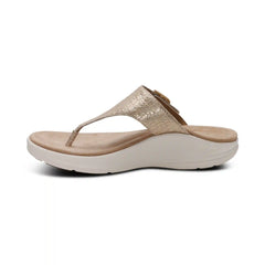 Donna Adjustable Thong Sandal - Champagne