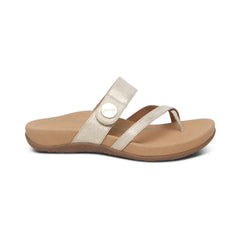 Izzy Adjustable Slide Sandal - Light Gold