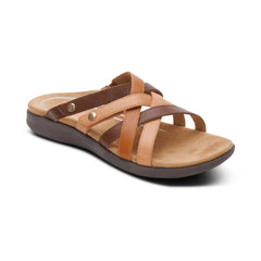 Kasey Adjustable Slide Sandal - Tan Multi