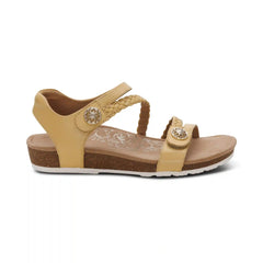 Jillian Braided Quarter Strap Sandal - Butter
